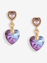 Next Jon Richard Pink Rose Gold Plated Heart Drop Fashion Earrings- Buy online at McGrocer