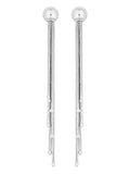 925 Sterling Silver Multi-Strand Tassel Drop Earrings with Post and Bullet Back Fastening