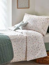 Natural Terrazzo Print Duvet Cover and Pillowcase Set
