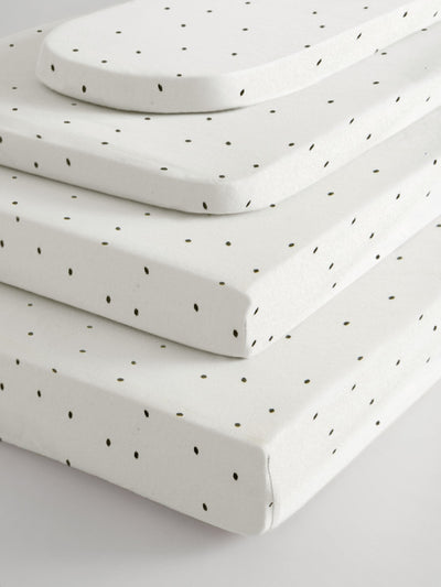 Draps-housses pour bébé en jersey de coton 100 % blanc/gris moucheté Next 2 Pack - Achetez en ligne chez McGrocer