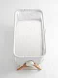 White/Grey Speckle baby fitted sheets 2 pack (British brand)