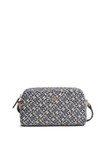 Tommy Hilfiger blue monogram jacquard crossbody camera bag, imported from the UK