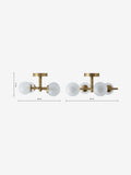 MADE.COM Brass Isia bathroom flush light (British brand)