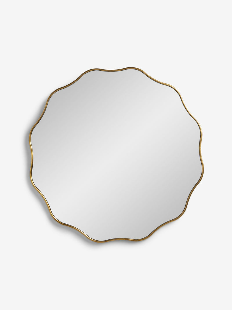 Clarke & Clarke gold wobble round mirror 76cm - British product