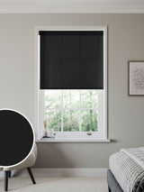Next Next Simply Plain Made to Measure Black Roller Blind- Buy online at McGrocer