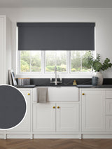 Next Next Dark Grey Waterproof Zello Made to Measure Roller Blind- Buy online at McGrocer