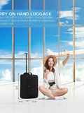 Flight Knight black 2-wheel cabin luggage 55x40x20cm, imported from the UK