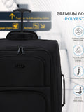 Flight Knight black 2-wheel cabin luggage 55x40x20cm, imported from the UK