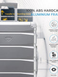 Flight Knight silver large aluminium frame hardcase suitcase (British brand)