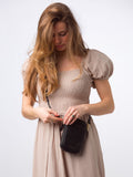 Pure Luxuries London black Nappa leather cross-body phone bag - British product