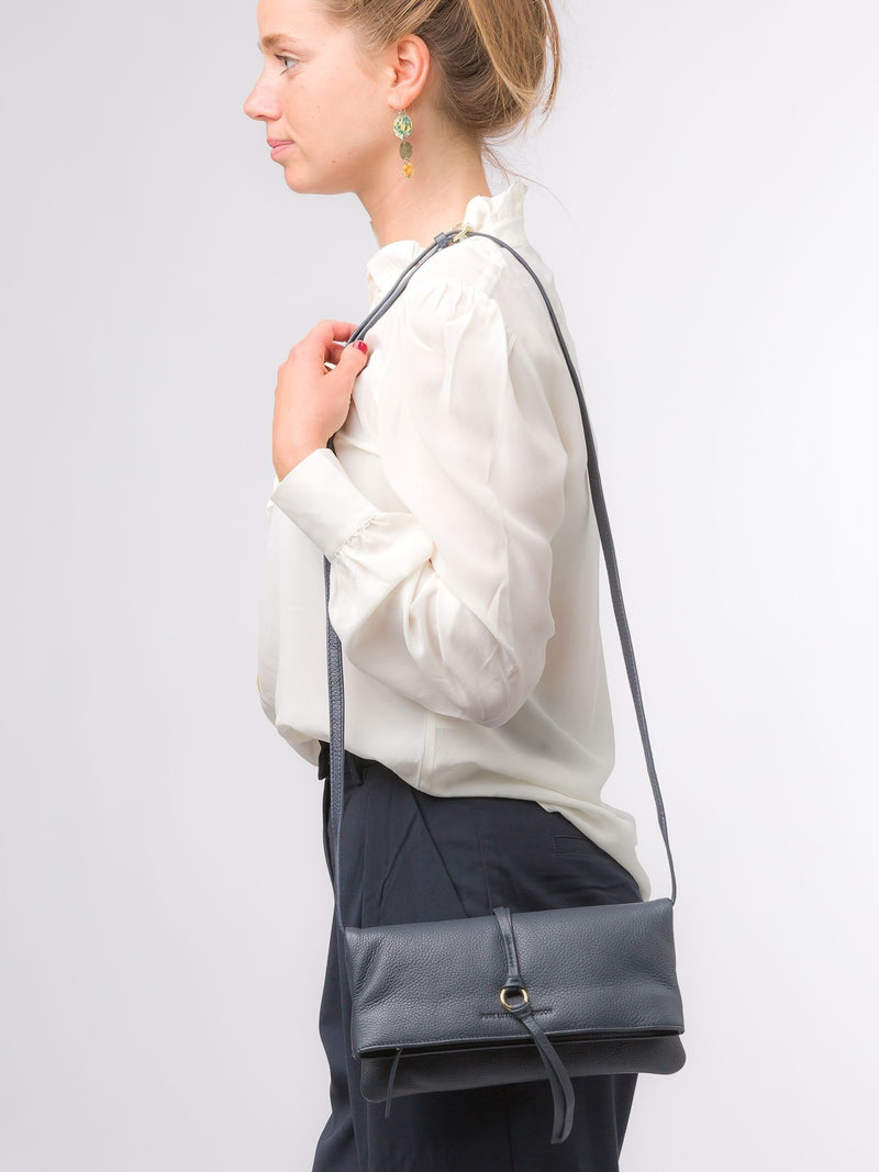 Pure Luxuries London blue Selene Nappa leather clutch bag, UK version