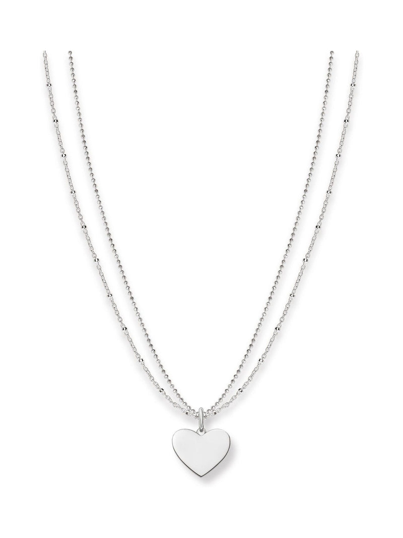 Thomas Sabo silver engravable heart necklace (British brand)