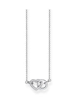 Next Thomas Sabo White Heart Together Sterling Silver Necklace- Buy online at McGrocer
