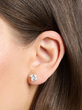 Thomas Sabo white princess cut zirconia stud earrings (British brand)