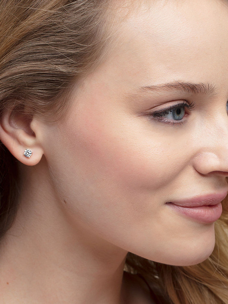 Thomas Sabo white zirconia ear studs (British brand)