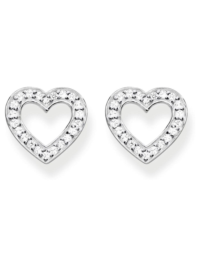 Thomas Sabo white heart love ear studs (British brand)