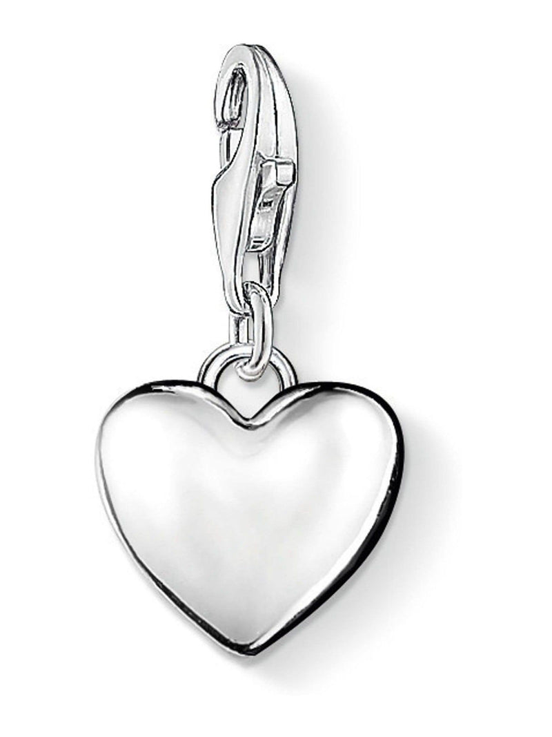 Thomas Sabo silver 3D heart charm pendant, imported from the UK