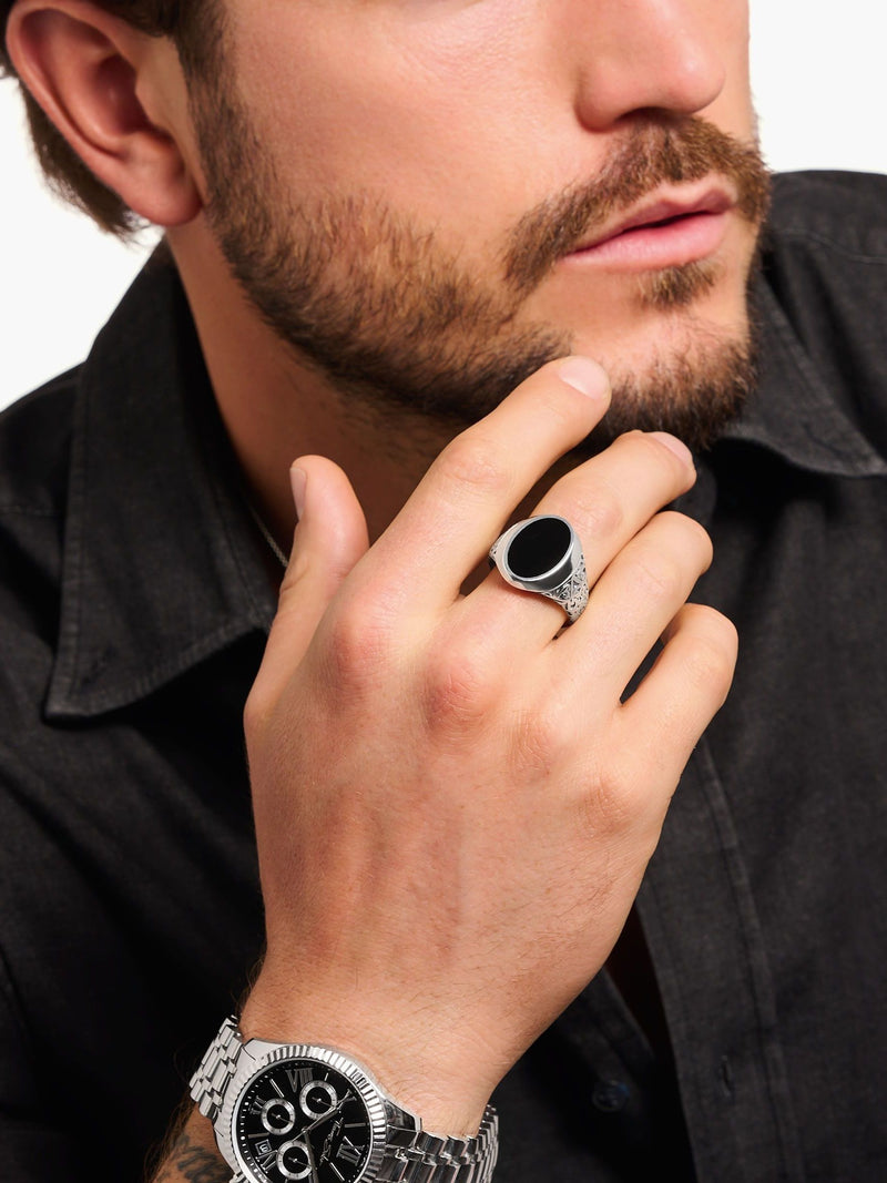 Thomas Sabo black onyx ring (British brand)