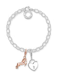 Thomas Sabo silver charm bracelet 0.5cm width (British brand)