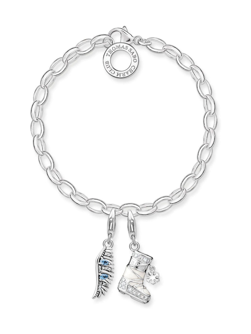 Thomas Sabo silver charm bracelet 0.5cm width (British brand)