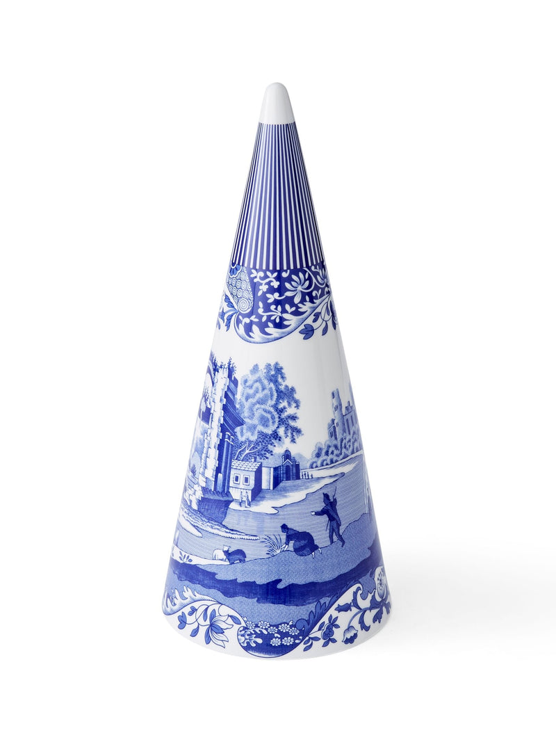 Spode Blue Italian large porcelain decorative cone, UK version