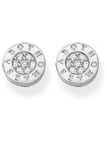 Thomas Sabo White Pavé Zirconia sterling silver earrings 0.9 cm (British brand)
