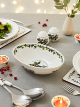 Next Portmeirion Clear The Holly and the Ivy Oval Nesting Serving Bowl- Buy online at McGrocer