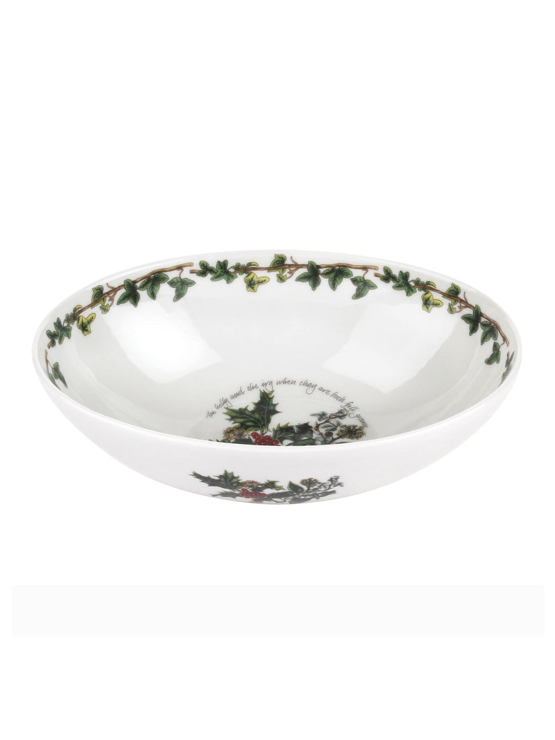Portmeirion Holly and Ivy oval nesting bowl, imported from the UK