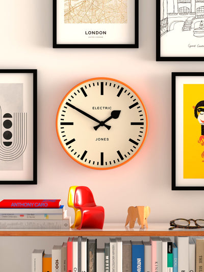 Next Jones Clocks Fizzy Orange Tiger Wall Clock 30cm- Buy online at McGrocer