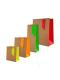 Hallmark natural neon kraft gift bags set of 4, UK version