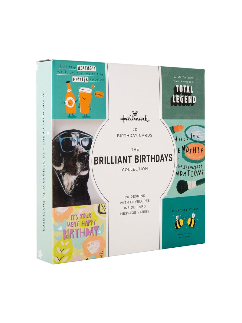 Hallmark Blue birthday cards 20 pack, UK version