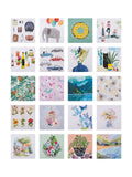 Hallmark blue illustrated blank greeting cards 20 pack, UK version