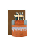 Hallmark Orange 3D Cake and Candles Birthday Card for Uncle, UK version