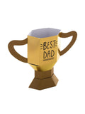 Hallmark gold birthday card with 3D Best Dad trophy, UK version