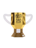Hallmark gold birthday card with 3D Best Dad trophy, UK version