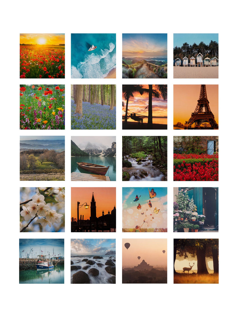 Hallmark Blue Scenic Photographic Blank Cards 20 Pack, UK version