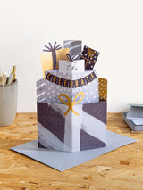 Next Hallmark Silver Let's Celebrate 3D Pop Up Presents Greeting Card 22.8x15.9cm- Buy online at McGrocer