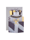 Hallmark Silver Let's Celebrate 3D pop-up card 22.8x15.9cm, UK version