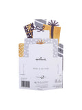 Hallmark Silver Let's Celebrate 3D pop-up card 22.8x15.9cm, UK version
