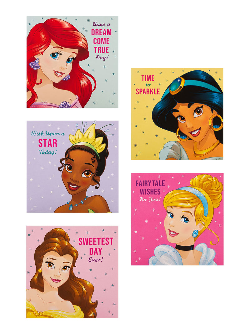 Hallmark Disney Princess birthday cards 10 pack, UK version