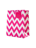 Hallmark pink medium gift bags with zig-zag design, UK version