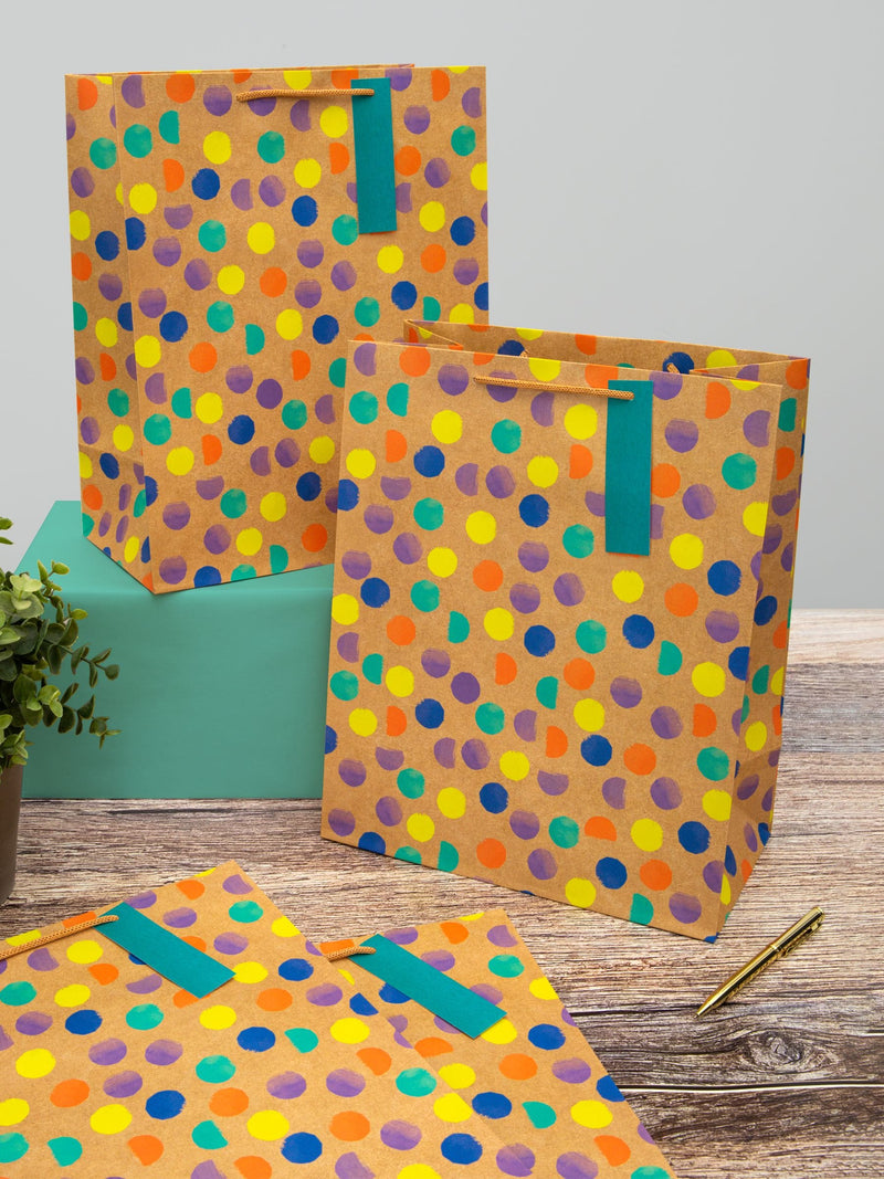 Hallmark confetti design large gift bags set of 4, UK version