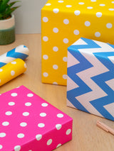 Next Hallmark Multicoloured Spots and Stripes Patterned Wrapping Paper 3 Rolls x 2m- Buy online at McGrocer