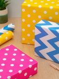 Hallmark spots and stripes wrapping paper 3 rolls x 2m, UK version