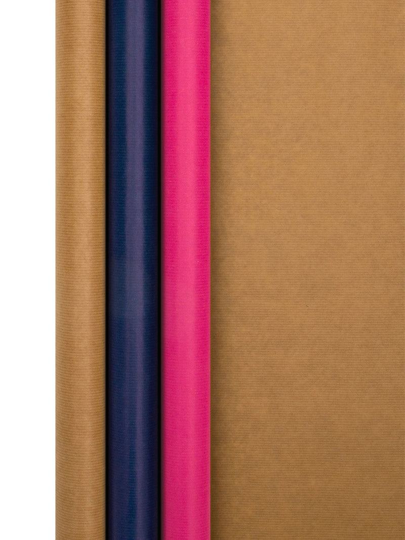 Hallmark Kraft wrapping paper 3 colors 3 rolls 3m, UK version