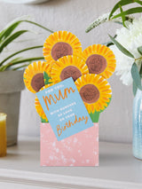 Next Hallmark Yellow Birthday Card for Mum Pop-up 3D Sunflowers Design Greeting Card- Buy online at McGrocer