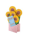 Hallmark yellow birthday card for Mum with pop-up 3D sunflowers design, UK version