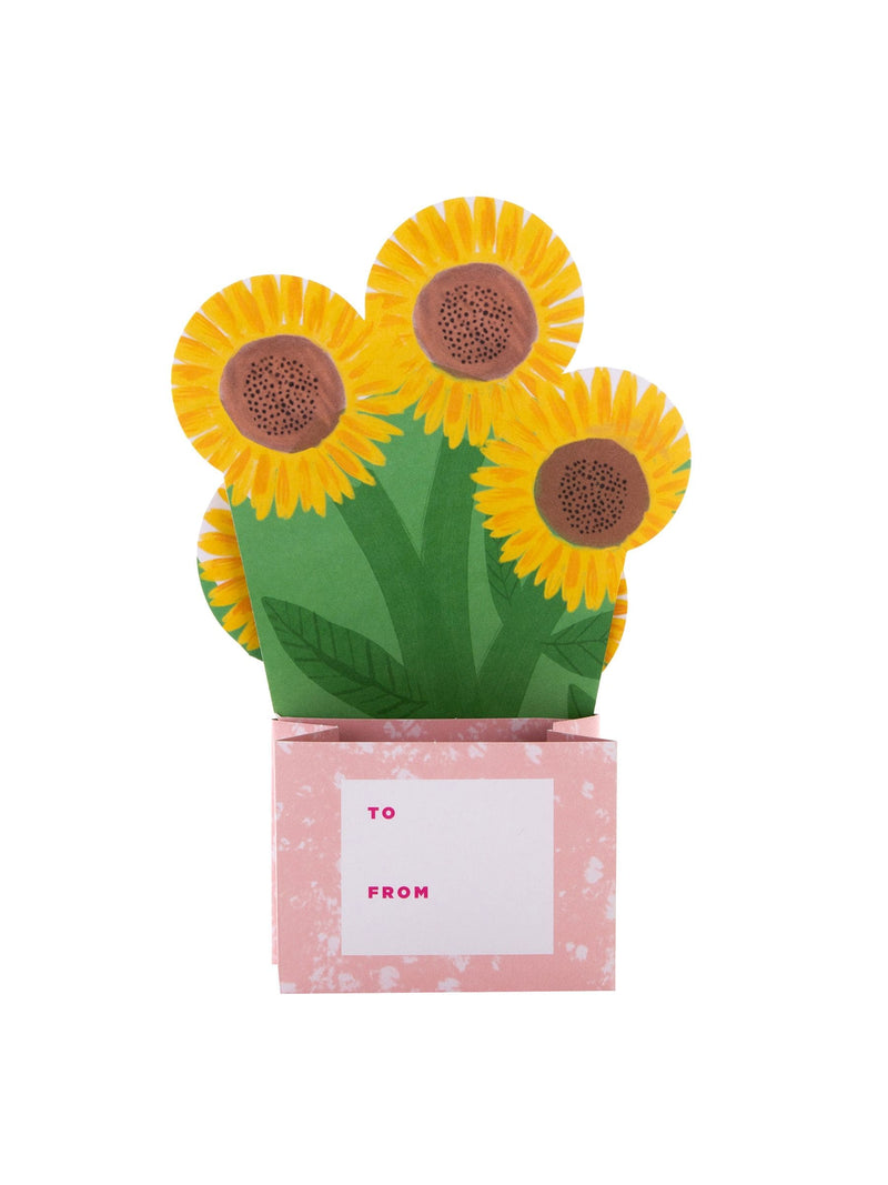 Hallmark yellow birthday card for Mum with pop-up 3D sunflowers design, UK version