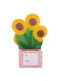 Hallmark yellow birthday card for Mum with pop-up 3D sunflowers design, UK version