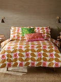 Orla Kiely Saffron Stem Bloom duvet cover set, imported from the UK